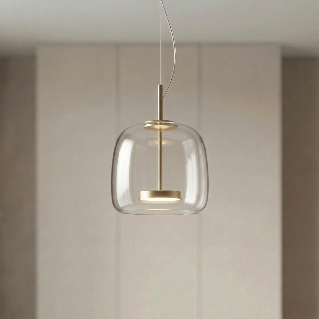 Skandinavisk glastaklampa – bärnstensfärgad/genomskinlig/grå, Ø15/25/35 cm