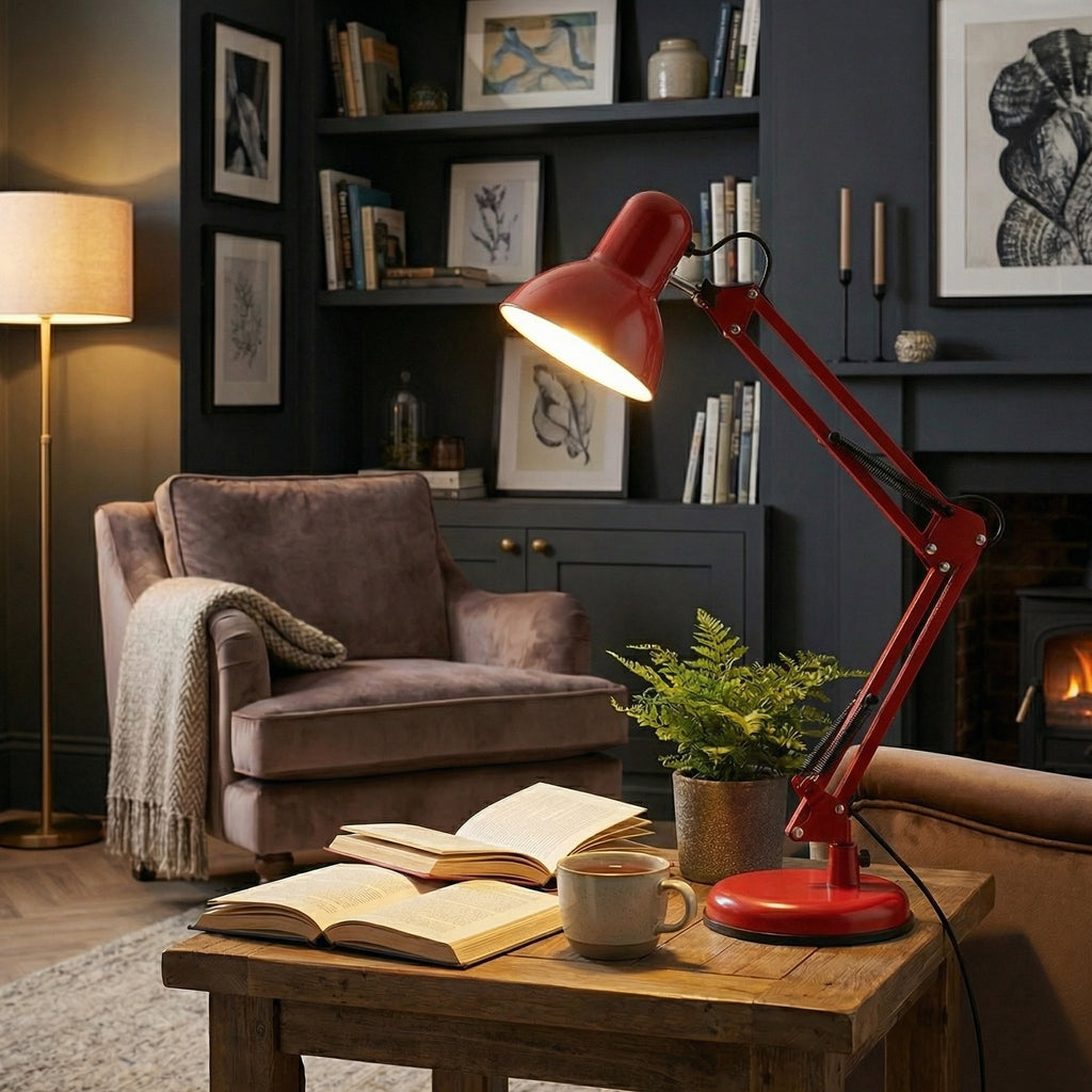 Adjustable Folding Arm Desk Lamp with Long Reach - Wildoxy