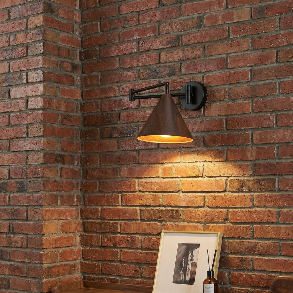 Nordwood Swing Arm Wall Lamp with Adjustable Design - Wildoxy