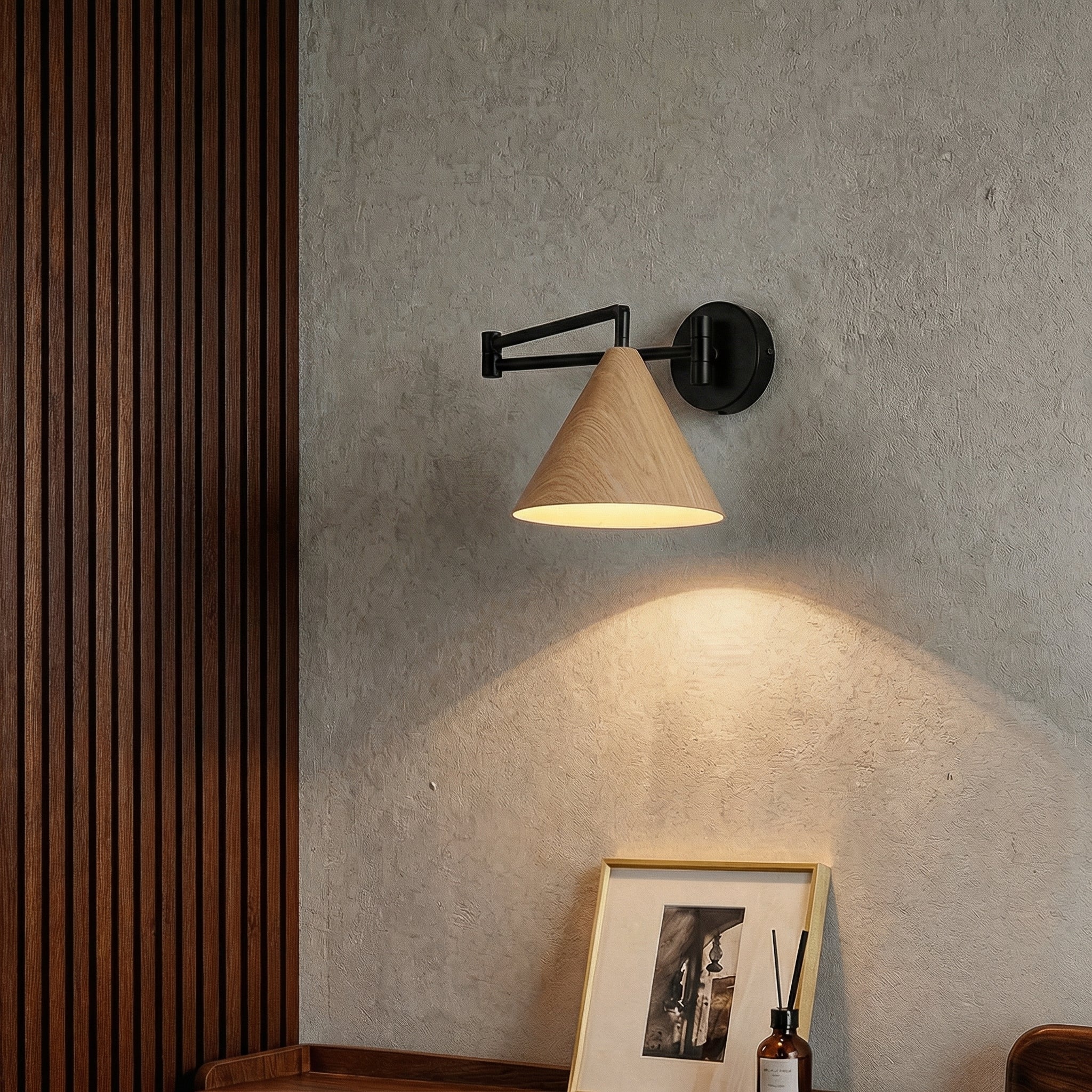 Nordwood Swing Arm Wall Lamp with Adjustable Design - Wildoxy