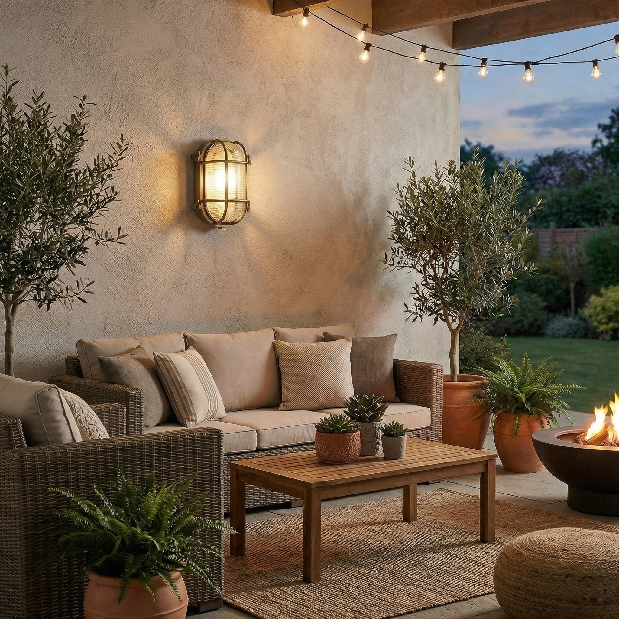 Industrial Retro Outdoor Wall Light with Protective Cage - Wildoxy