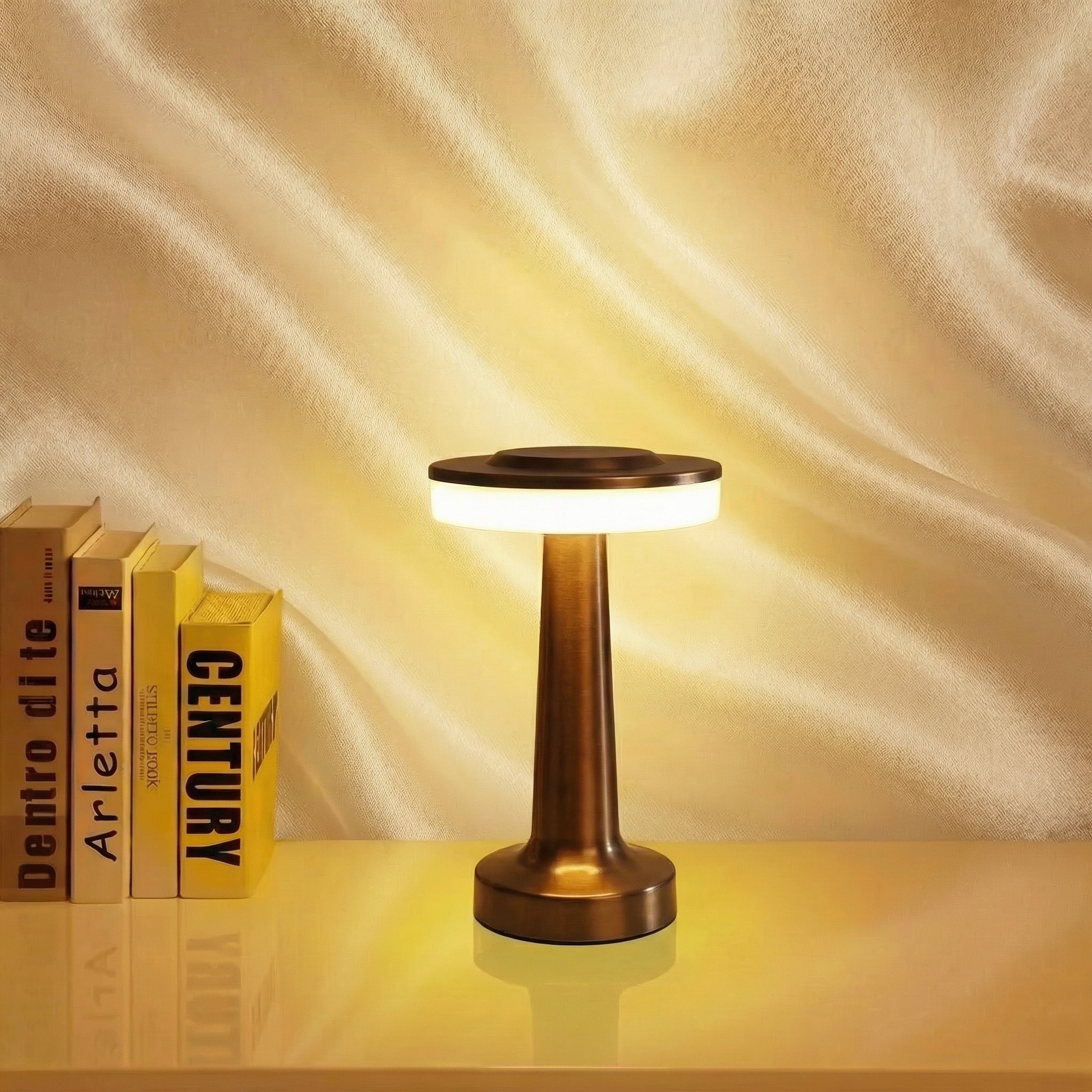 Control Rechargeable LED Table Light with Metal Construction - Wildoxy