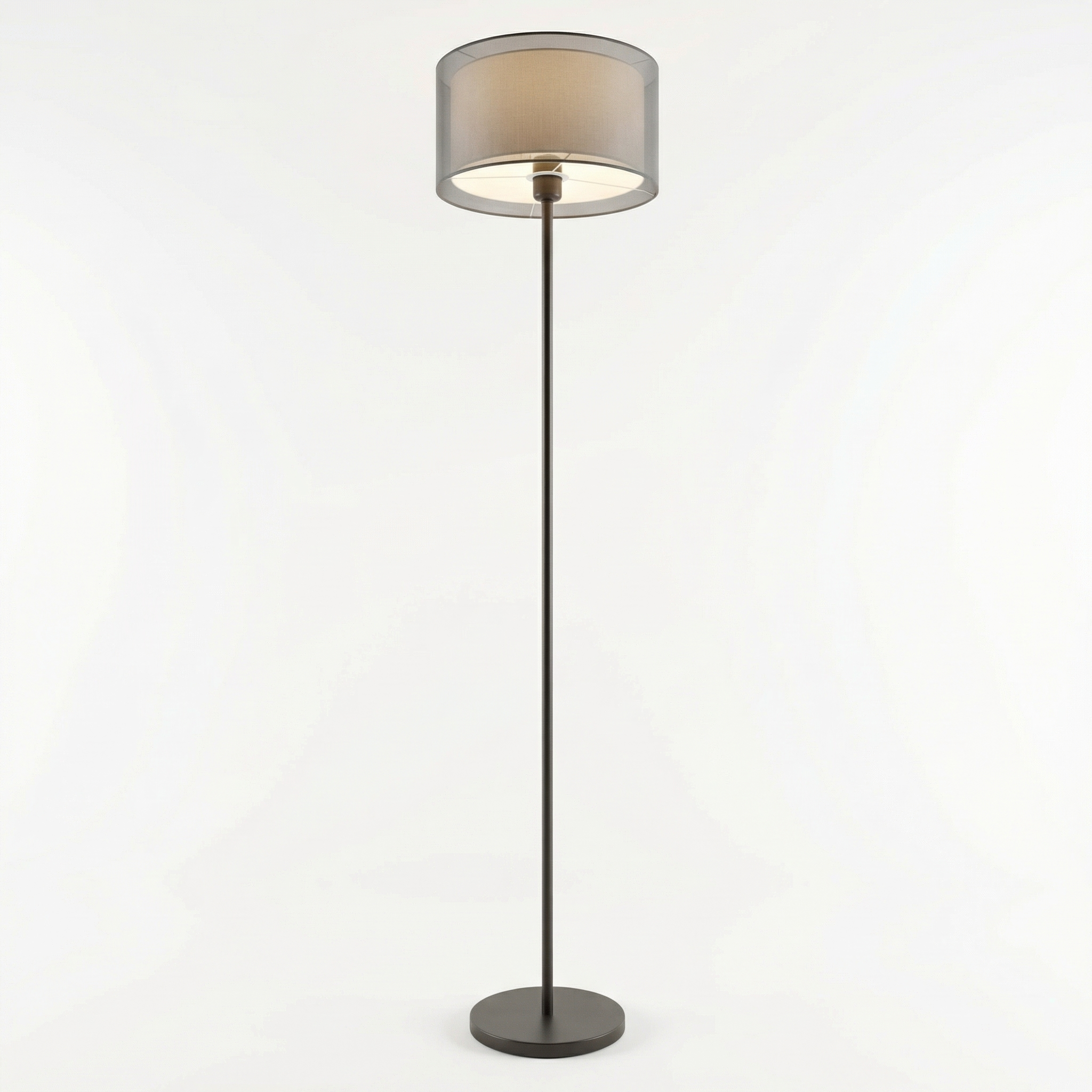 Mesh Floor Lamp with Fabric Inner Diffuser - Wildoxy