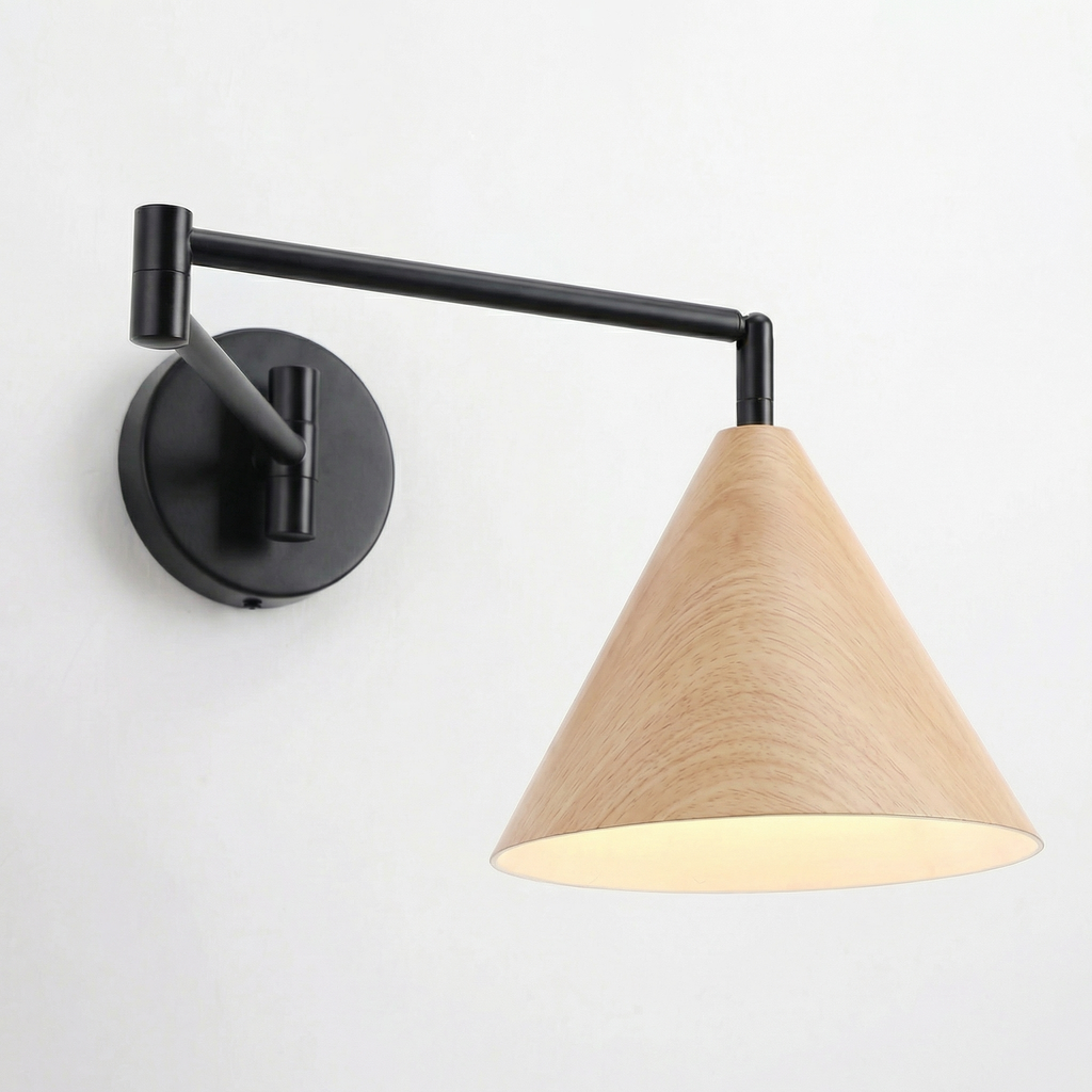 Nordwood Swing Arm Wall Lamp with Adjustable Design - Wildoxy