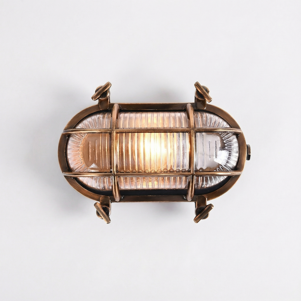 Industrial Retro Outdoor Wall Light with Protective Cage - Wildoxy