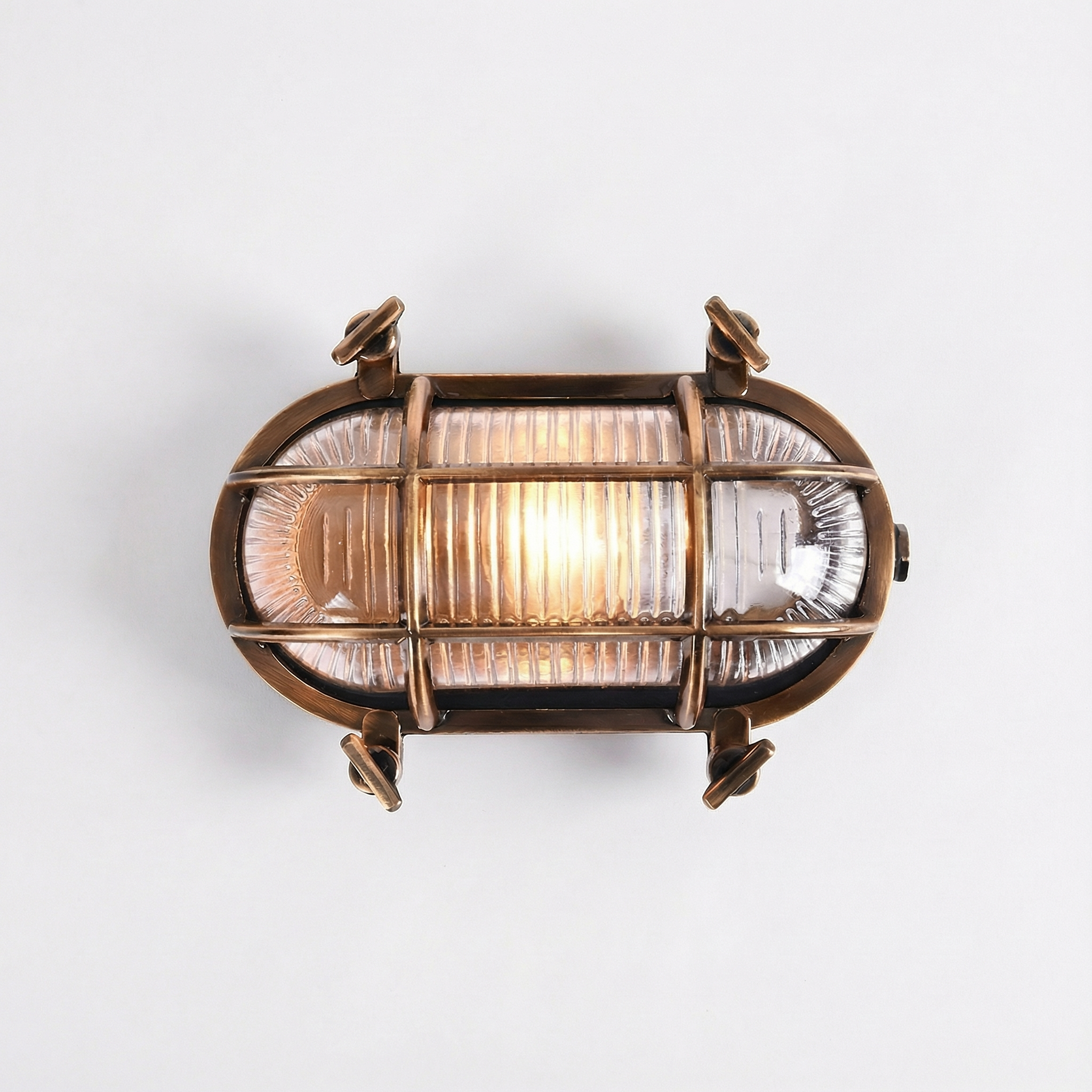 Industrial Retro Outdoor Wall Light with Protective Cage - Wildoxy