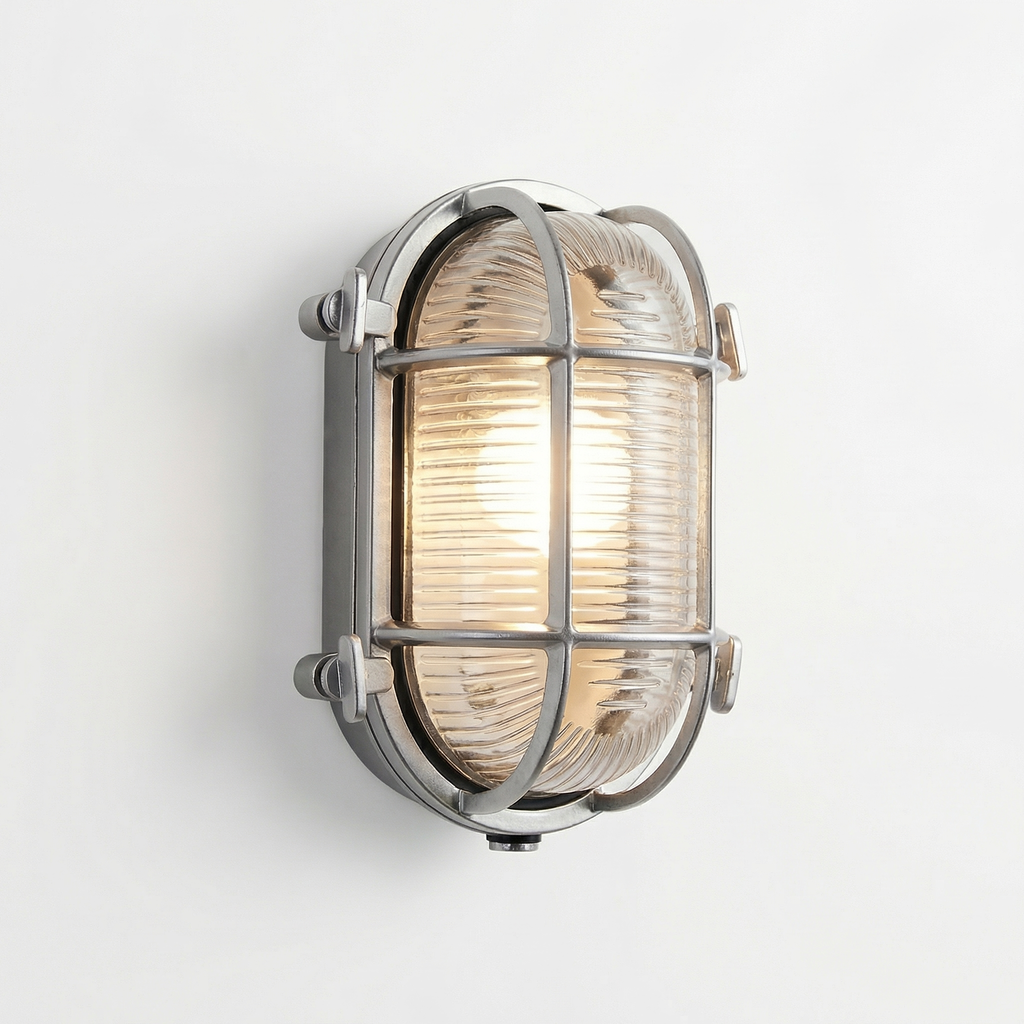 Industrial Retro Outdoor Wall Light with Protective Cage - Wildoxy