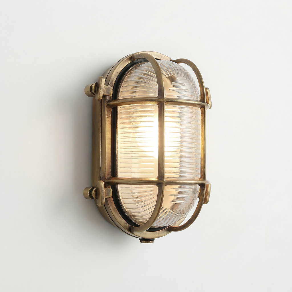 Industrial Retro Outdoor Wall Light with Protective Cage - Wildoxy