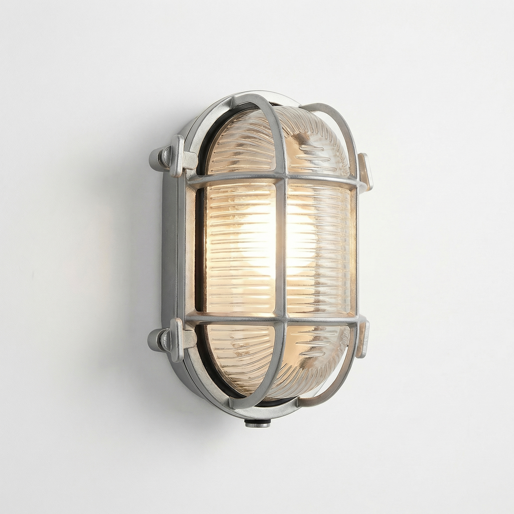 Industrial Retro Outdoor Wall Light with Protective Cage - Wildoxy