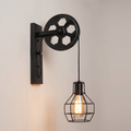 Industrial Pulley Wall Lamp - Wildoxy