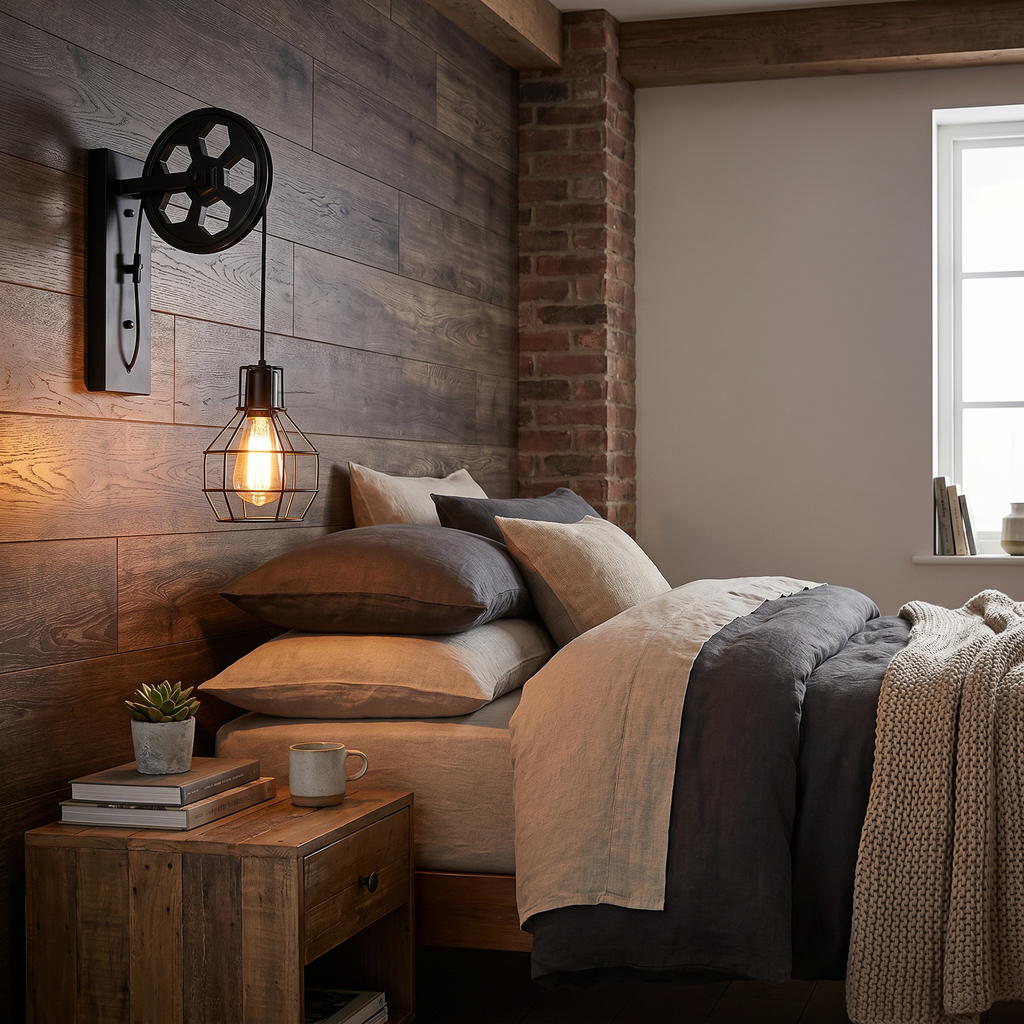Industrial Pulley Wall Lamp - Wildoxy