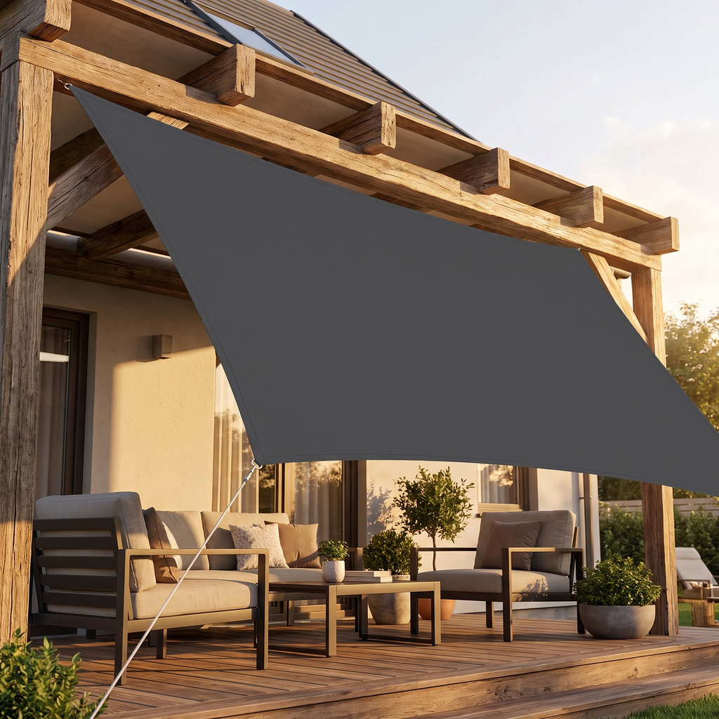 Rechteckiges, wasserdichtes Pergola-Sonnensegel – regendicht