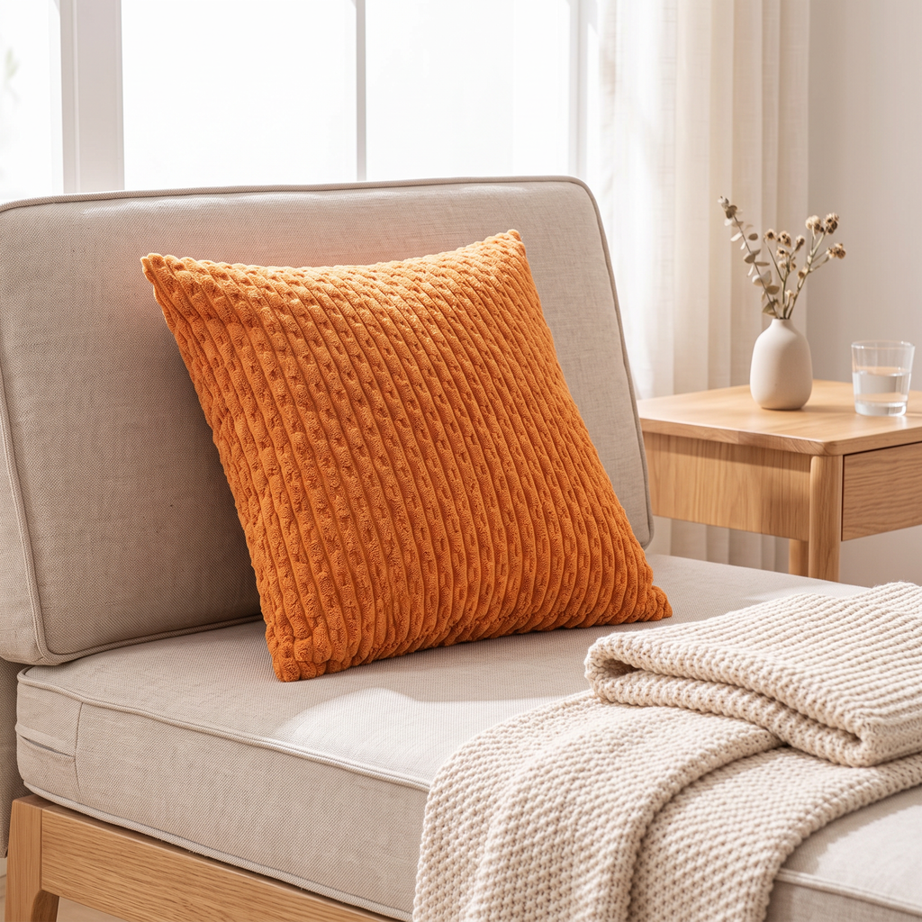 Cordkissen 45x45cm - Dekoratives Sofakissen