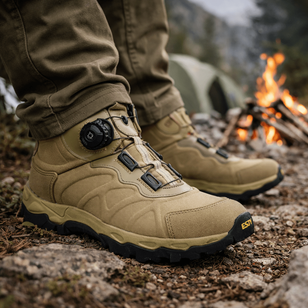 Hikera Atmungsaktive Trail-Schuhe mit mittelhohem Schaft — Stoßdämpfende Sohle, Knöchelunterstützung