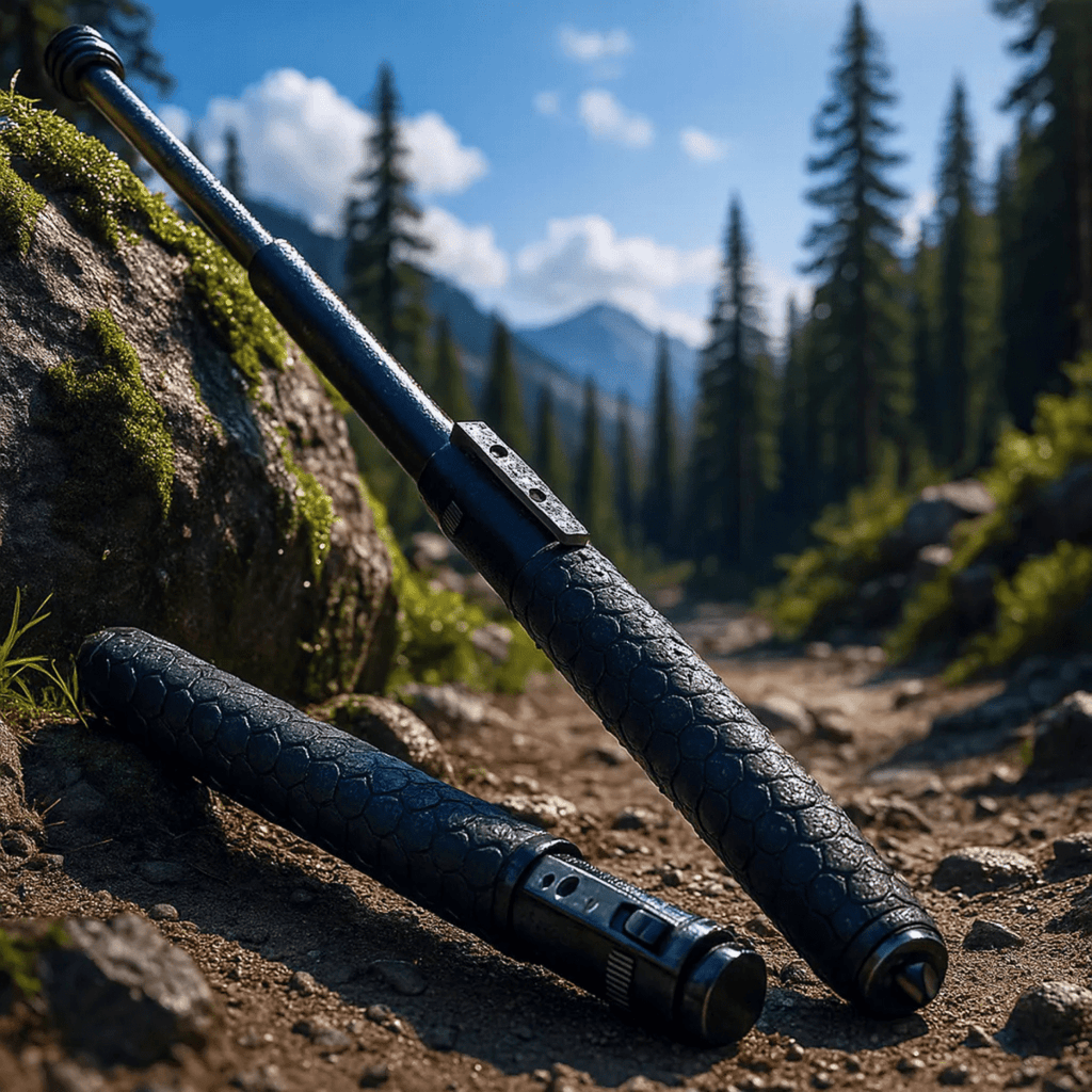 AscendPole ultraleichter Trekkingstock — automatischer Aufklappmechanismus