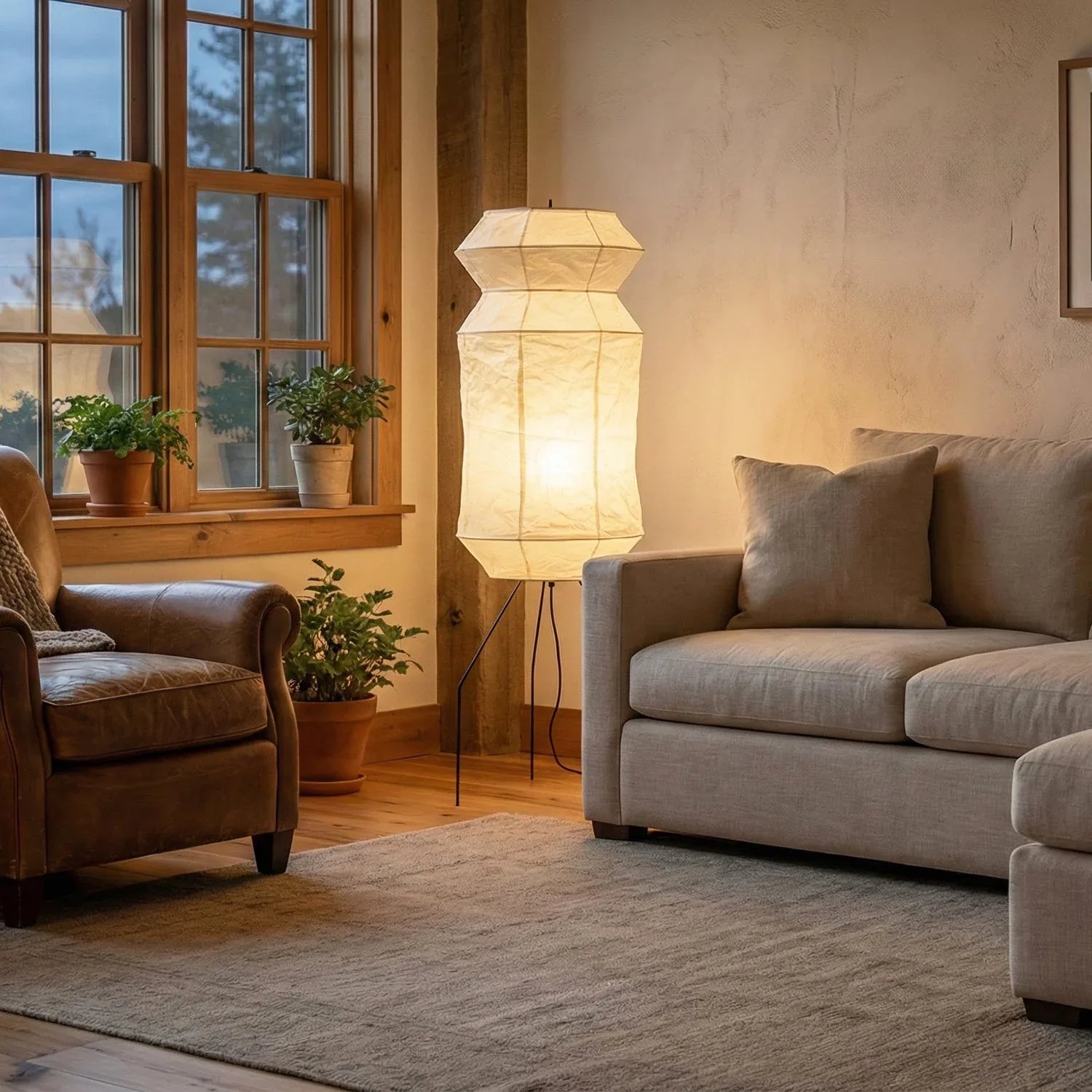 Akari Hourglass UF3-L6 Floor Lamp | wildoxy
