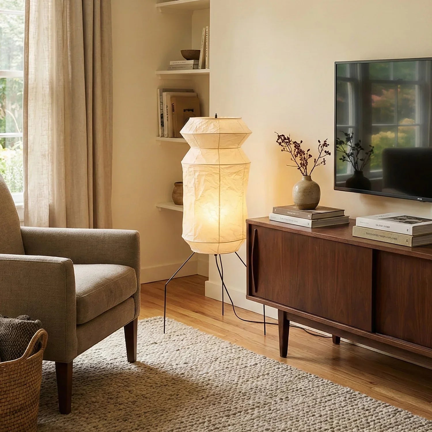 Akari Hourglass UF3-L6 Floor Lamp | wildoxy