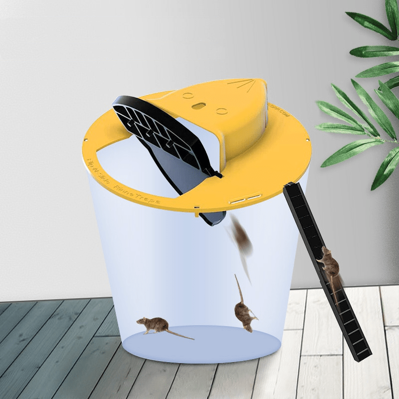 Armadilha de balde suave ECOCATCH para capturas múltiplas — Tampa de gravidade com mecanismo de prancha, compatível com baldes normais