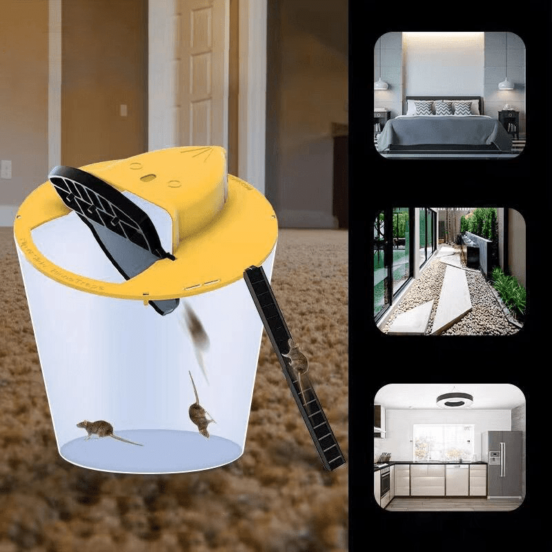 Armadilha de balde suave ECOCATCH para capturas múltiplas — Tampa de gravidade com mecanismo de prancha, compatível com baldes normais