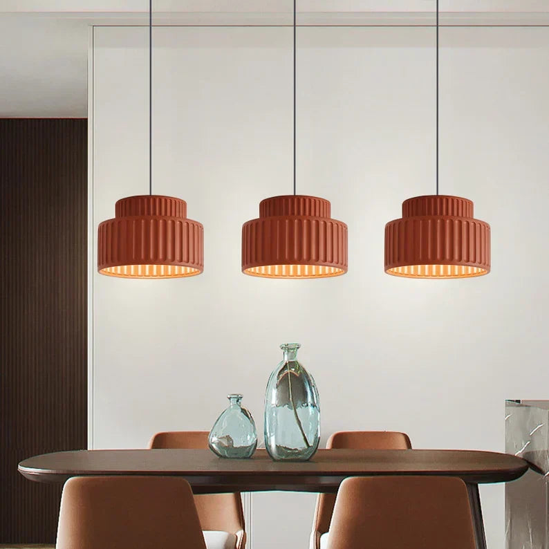Liora Pleated Shade Hanging Light — Nordic Cream Pendant