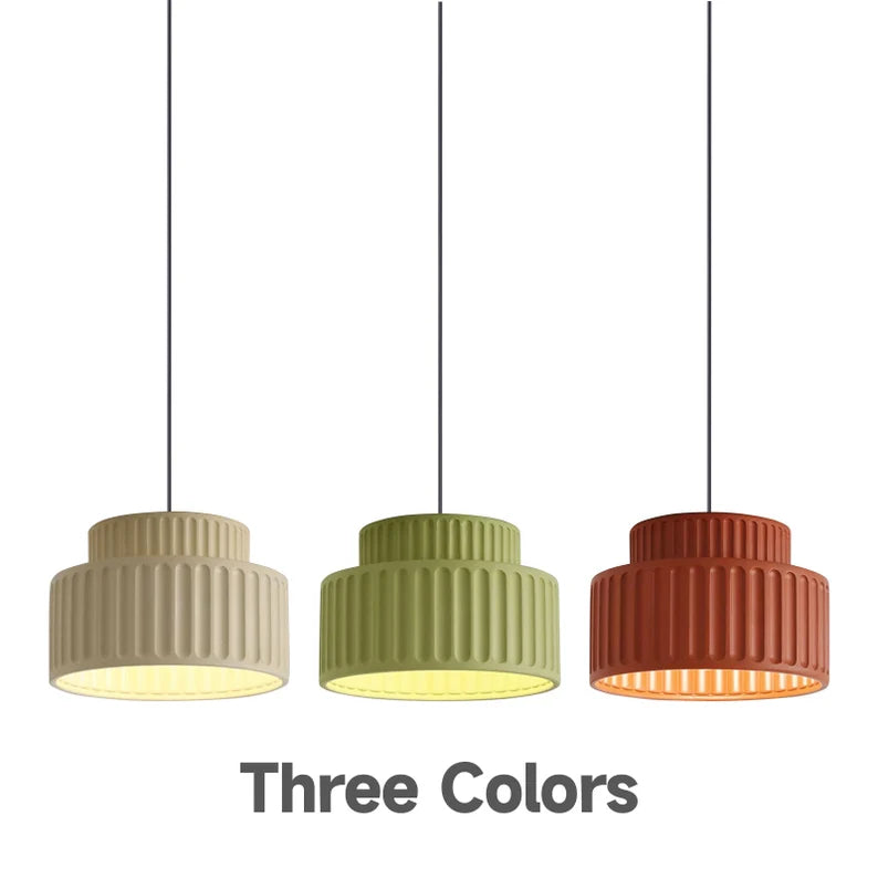 Liora Pleated Shade Hanging Light — Nordic Cream Pendant