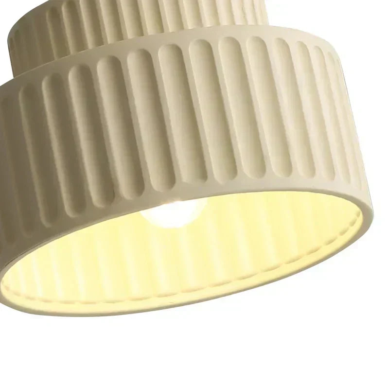 Liora Pleated Shade Hanging Light — Nordic Cream Pendant