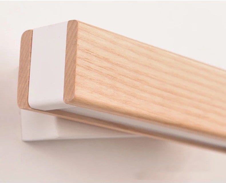 AstraWood Dimmable LED Wall Lamp — Ash Wood Body, Rotating Head