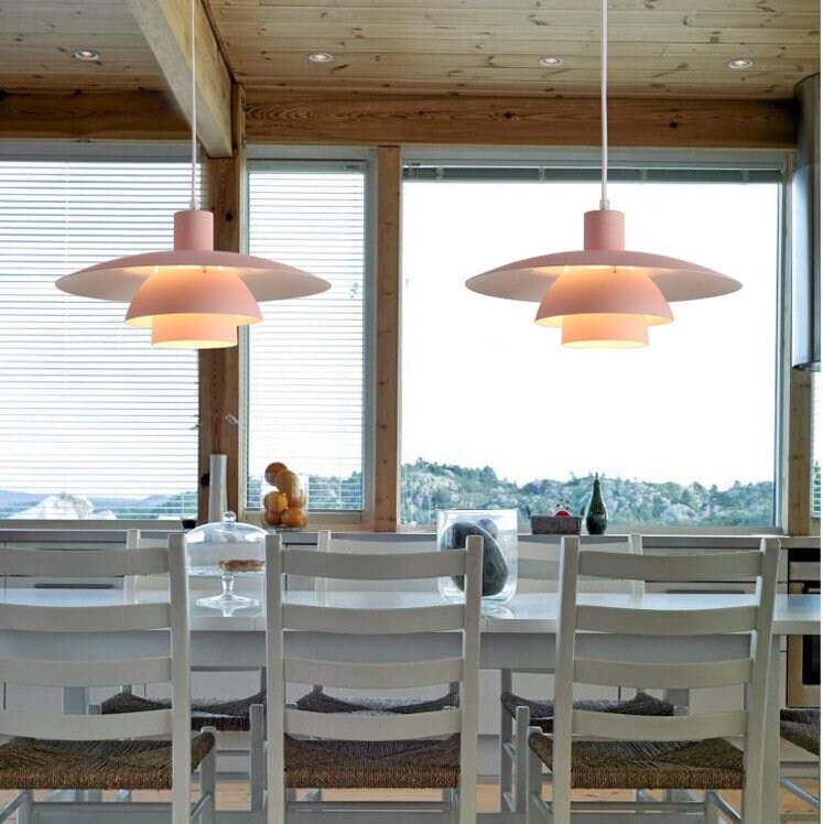HygeLux Scandi Umbrella Pendant Light — Ready to Install Includes LED Bulb