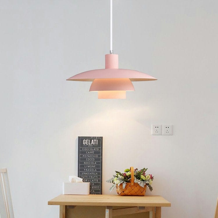 HygeLux Scandi Umbrella Pendant Light — Ready to Install Includes LED Bulb