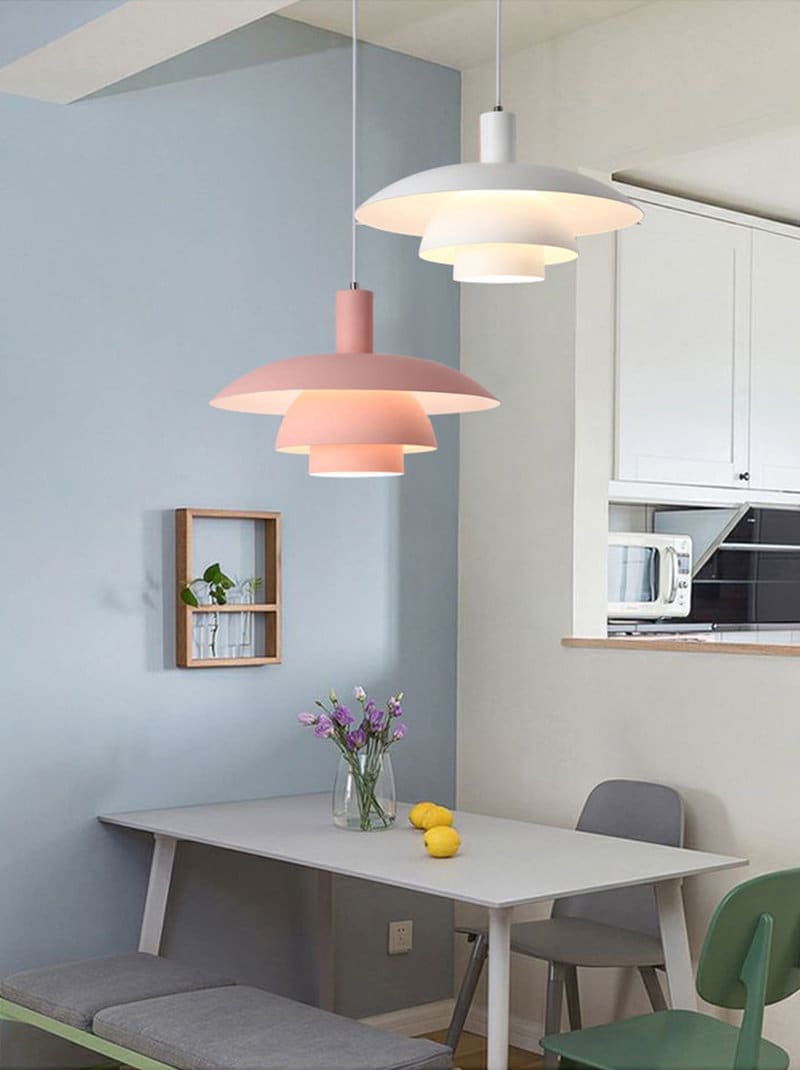 HygeLux Scandi Umbrella Pendant Light — Ready to Install Includes LED Bulb