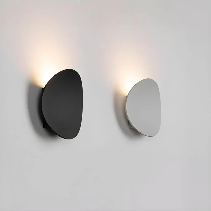ブラックメタルディスクウォールランプ - アルミニウム製7W LEDライト