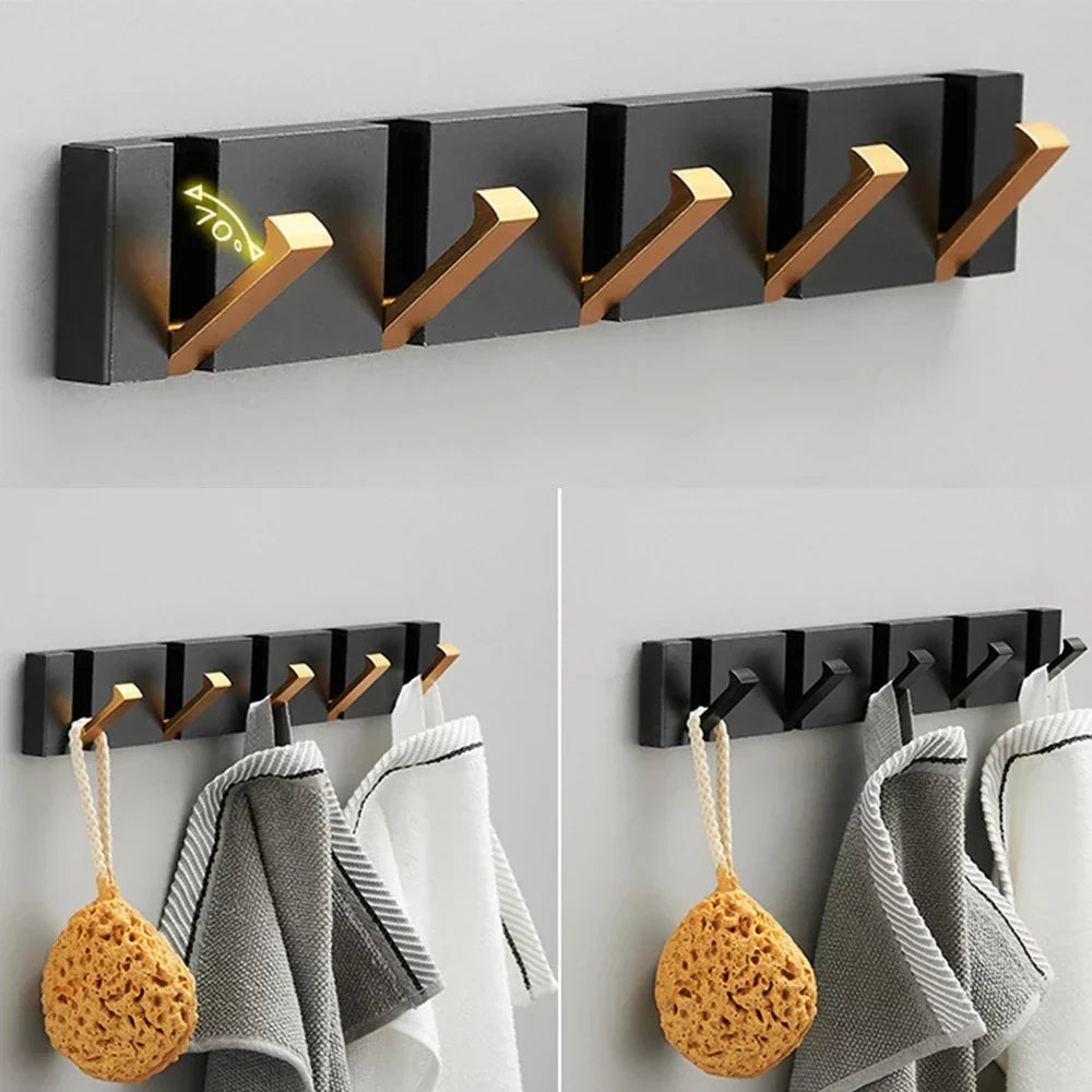 Luxusní skládací nástěnný háček — minimalistický prostorově úsporný design
