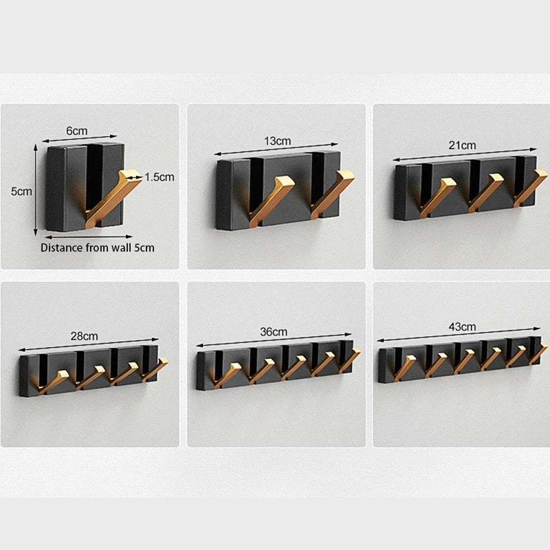 Luxusní skládací nástěnný háček — minimalistický prostorově úsporný design