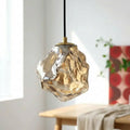Lava Glass Hanging Pendant Light — Sculptural Molten Shade, Ambient Lighting