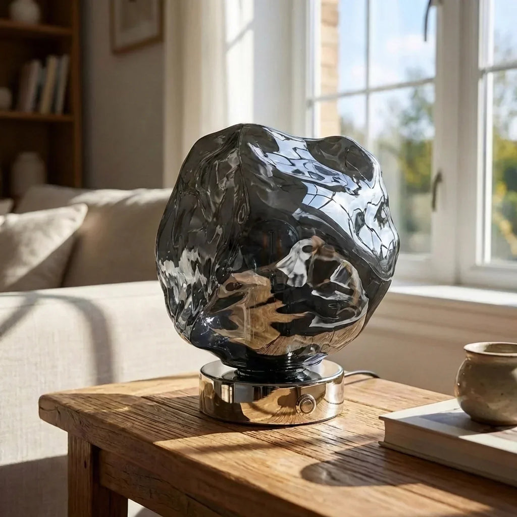Glass Lava Table Lamp — Sculptural Shade, Organic Look