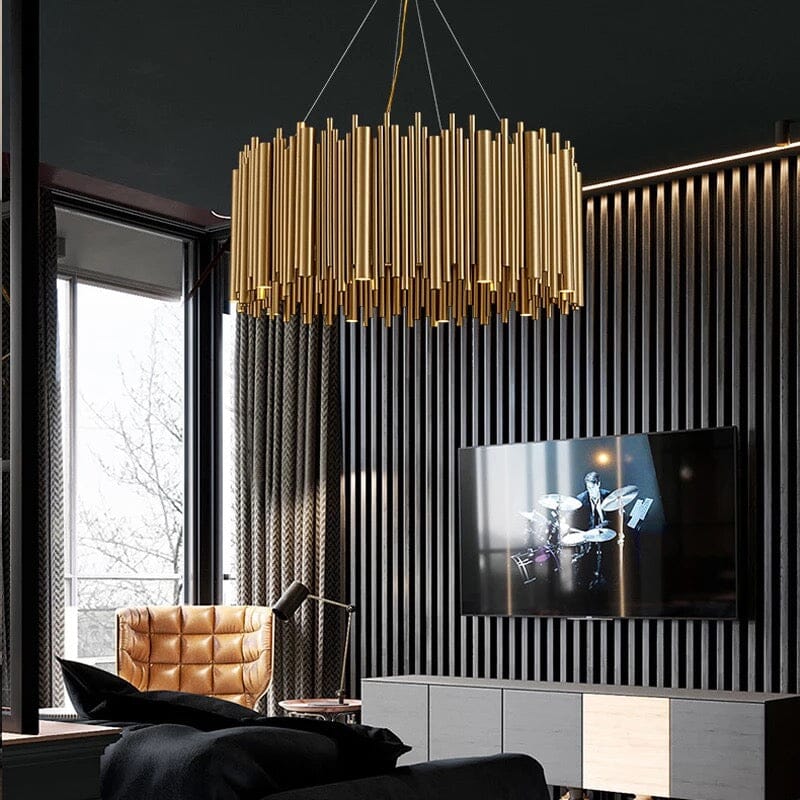 Gilded Nest Chandelier — Elaborate Design and Rich Gold Finish