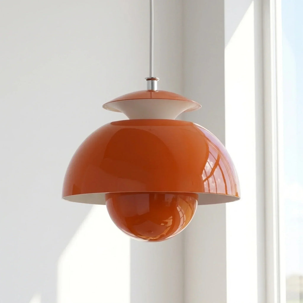 Contemporary Orb Pendant Light — Smooth Globe Shape, Adjustable Mount