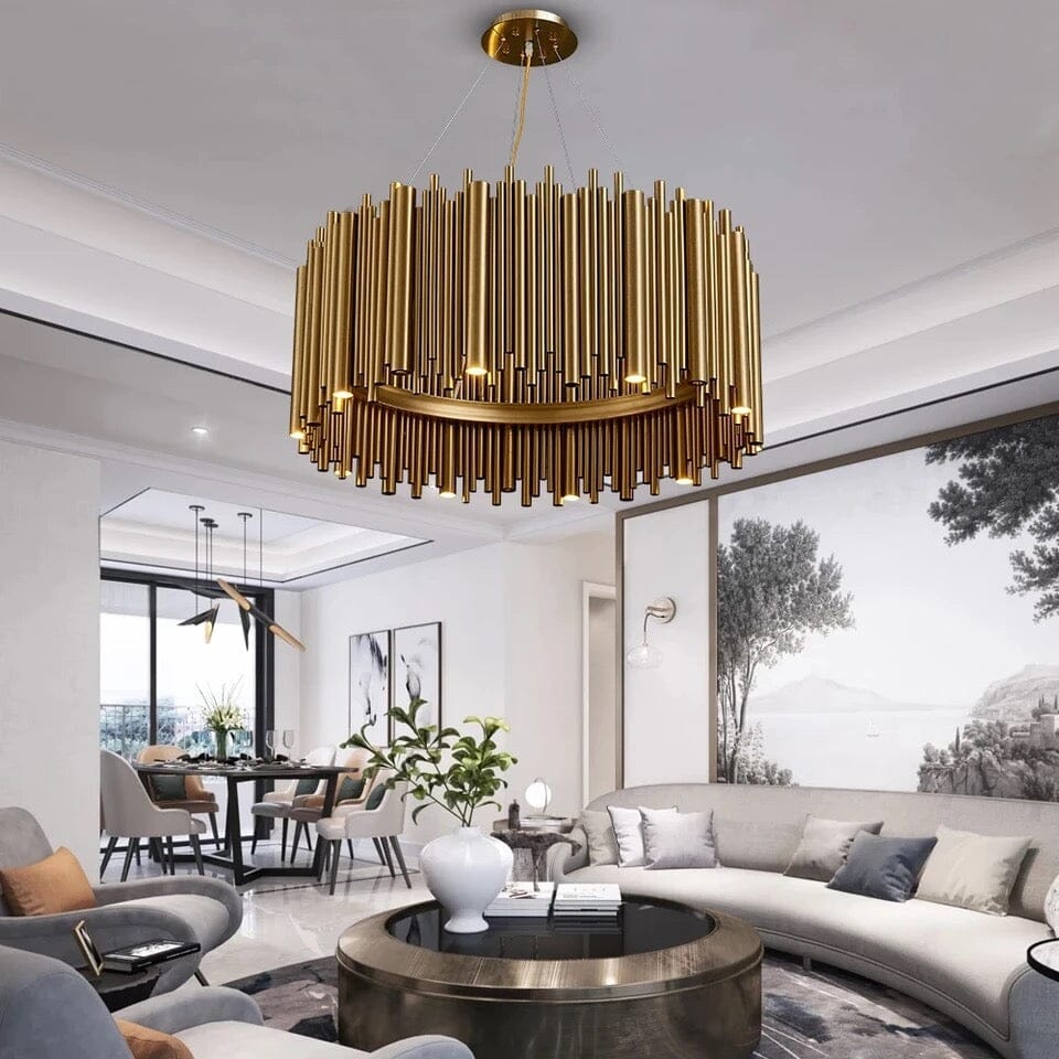 Gilded Nest Chandelier — Elaborate Design and Rich Gold Finish