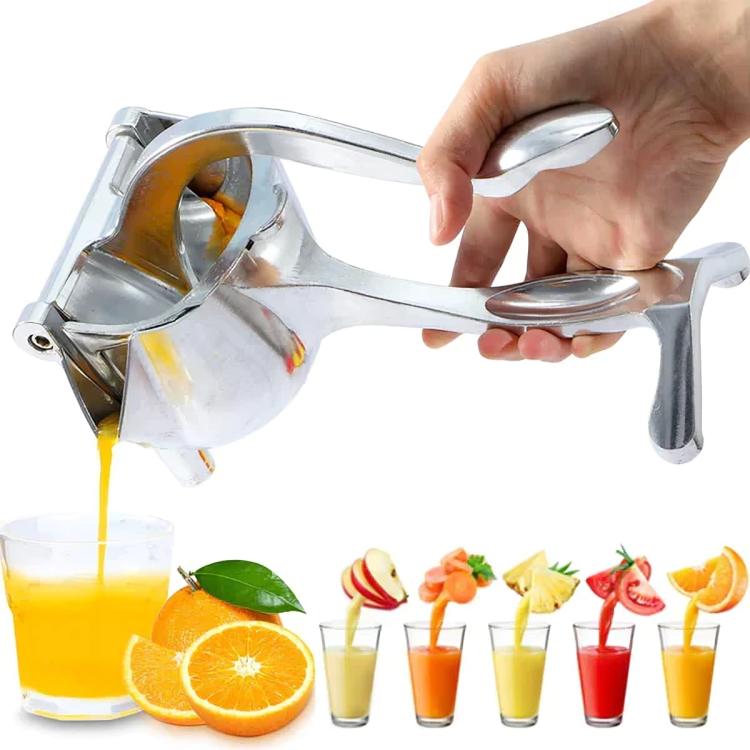 Handmatige citruspers — ergonomische grip, bediening met één hand