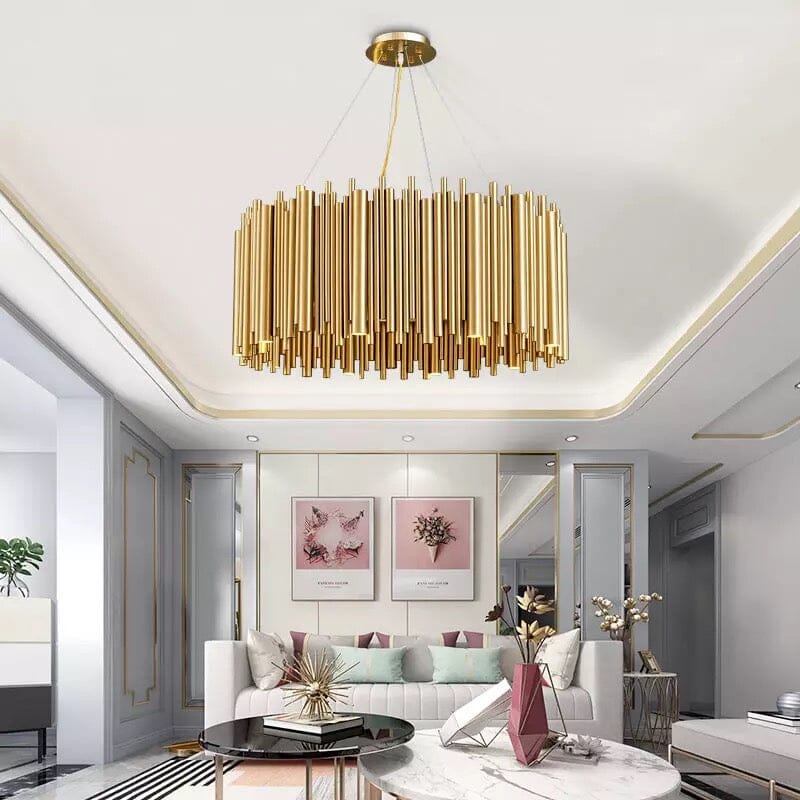 Gilded Nest Chandelier — Elaborate Design and Rich Gold Finish