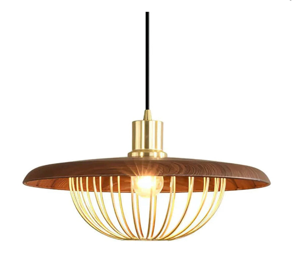 CinderLume Polystyrene Resin LED Pendant Lamp — Warm Glow, Wood-Inspired Silhouette