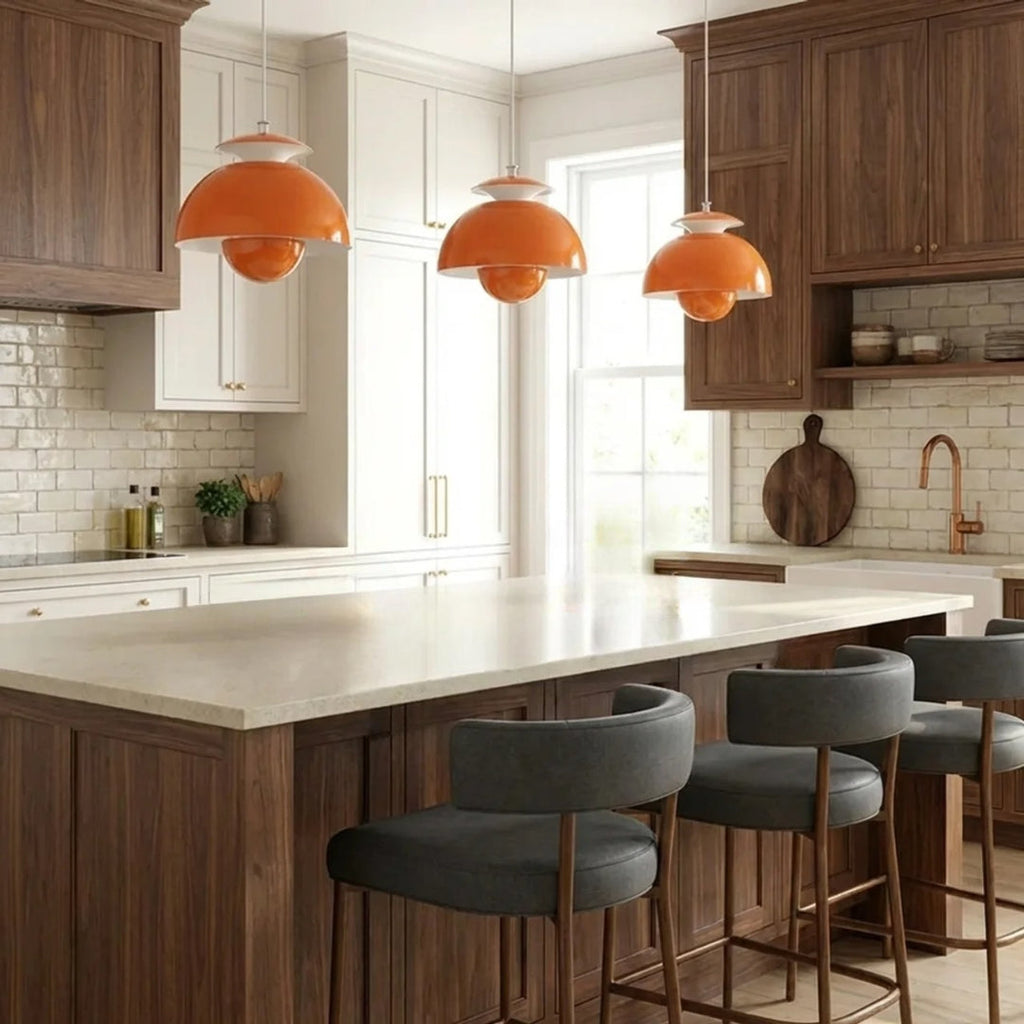 Contemporary Orb Pendant Light — Smooth Globe Shape, Adjustable Mount