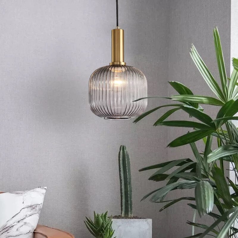 Rosalie Fluted Glass Pendant Lights — Warm Nordic Glow Design