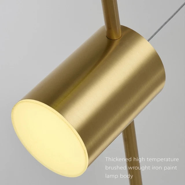 Astrael Semi-Flush Mount Chandelier — Aluminum, Iron Finish