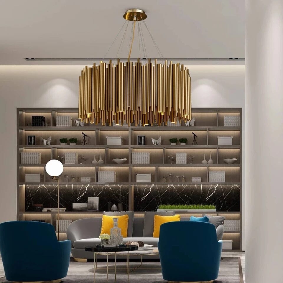 Gilded Nest Chandelier — Elaborate Design and Rich Gold Finish