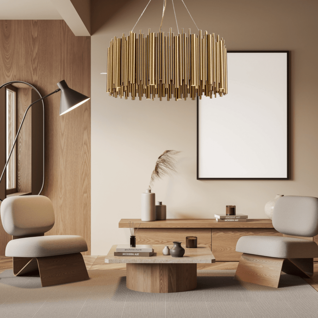 Gilded Nest Chandelier — Elaborate Design and Rich Gold Finish