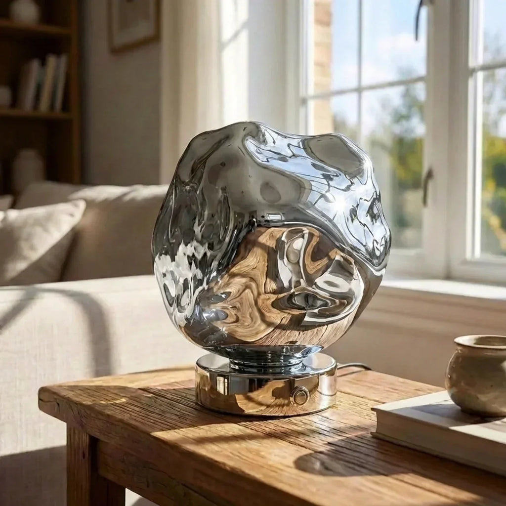 Glass Lava Table Lamp — Sculptural Shade, Organic Look