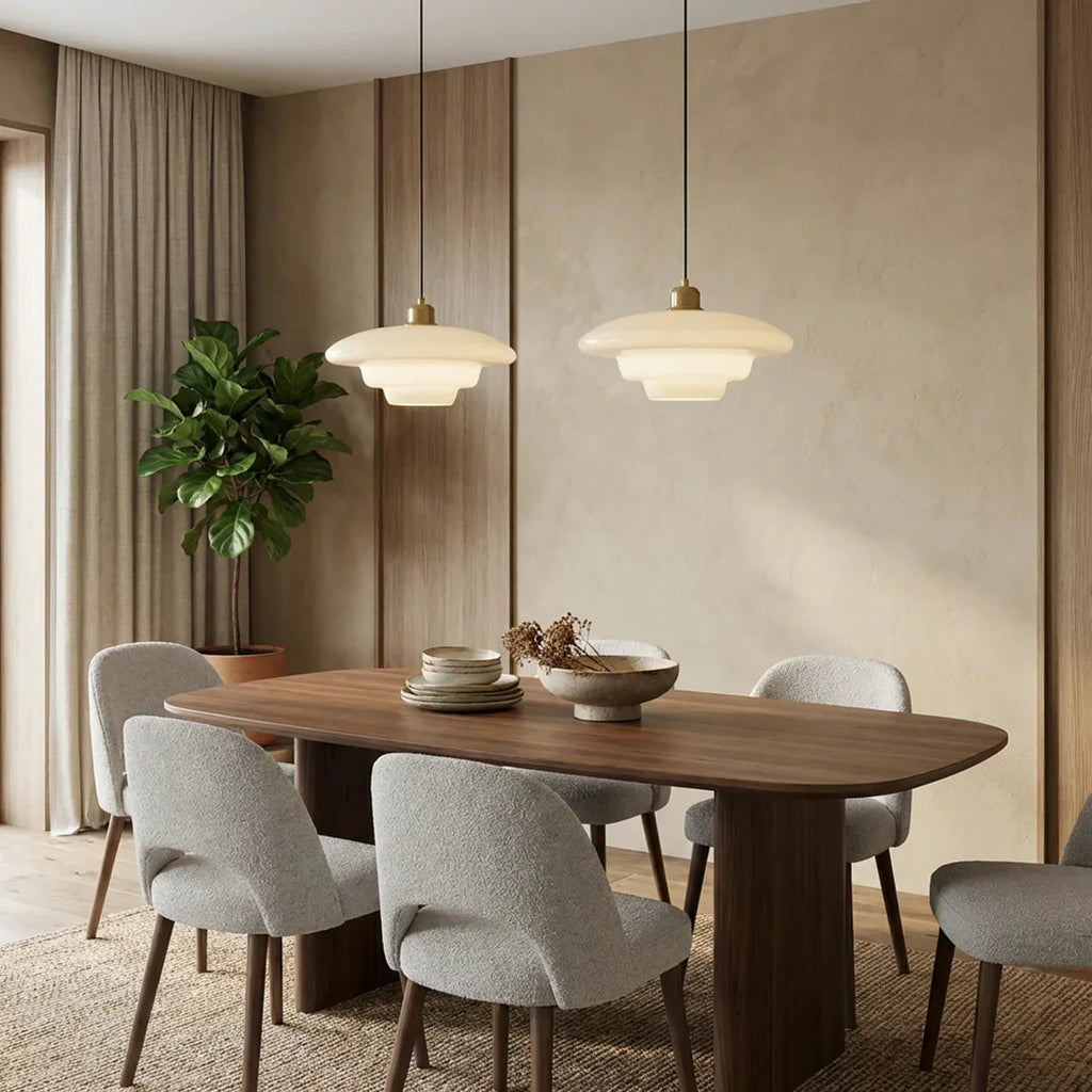 Ribbed Clear Glass Shade Antique-Inspired Pendant Light