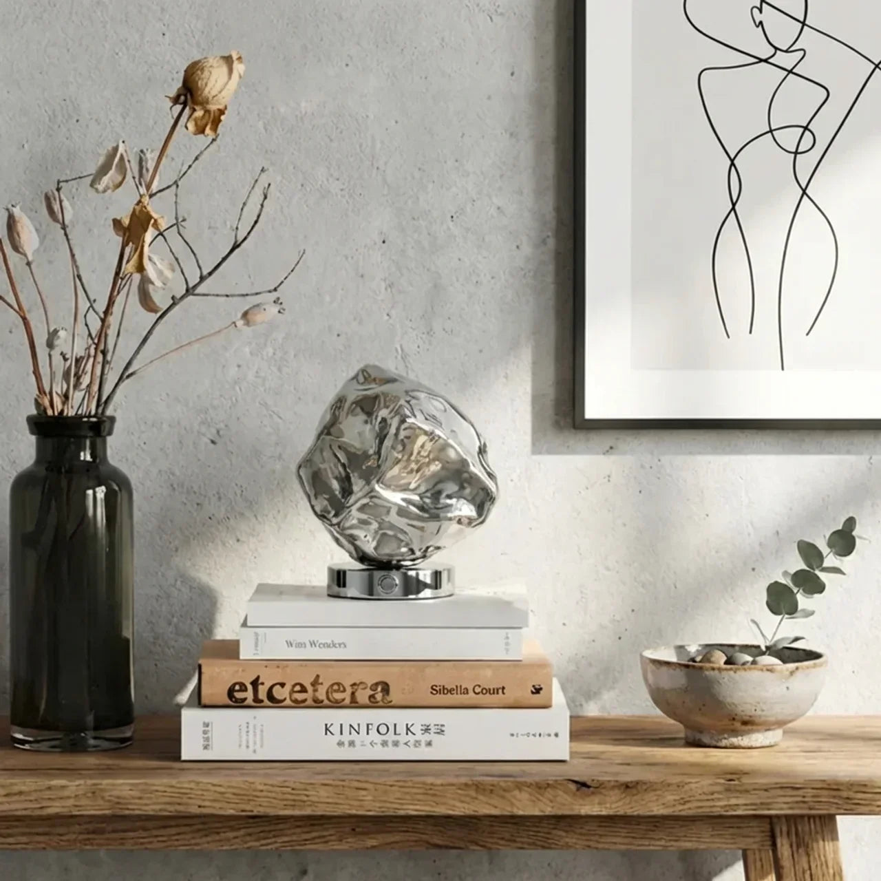 Glass Lava Table Lamp — Sculptural Shade, Organic Look