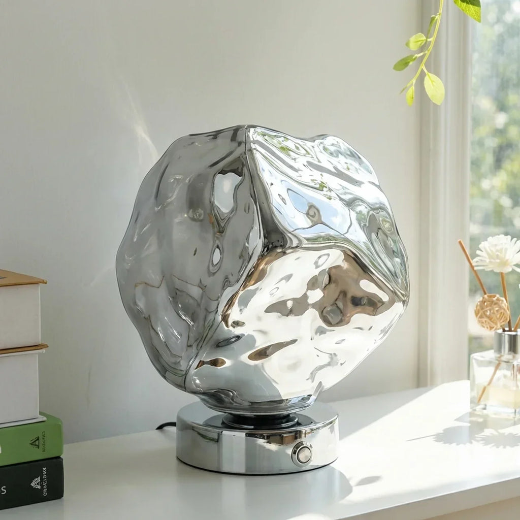 Glass Lava Table Lamp — Sculptural Shade, Organic Look